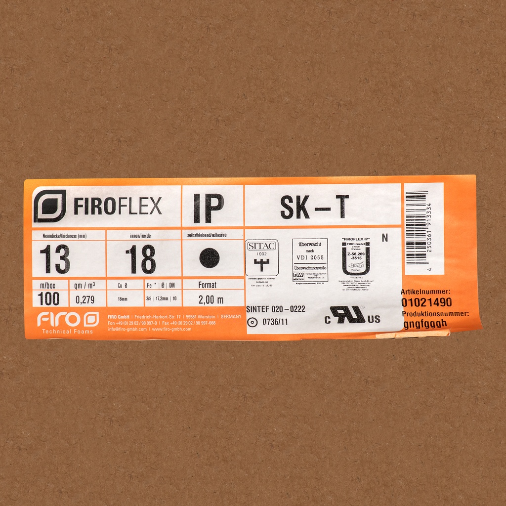 Insulation tube 13mm x 18mm(box:100m/50kpl)