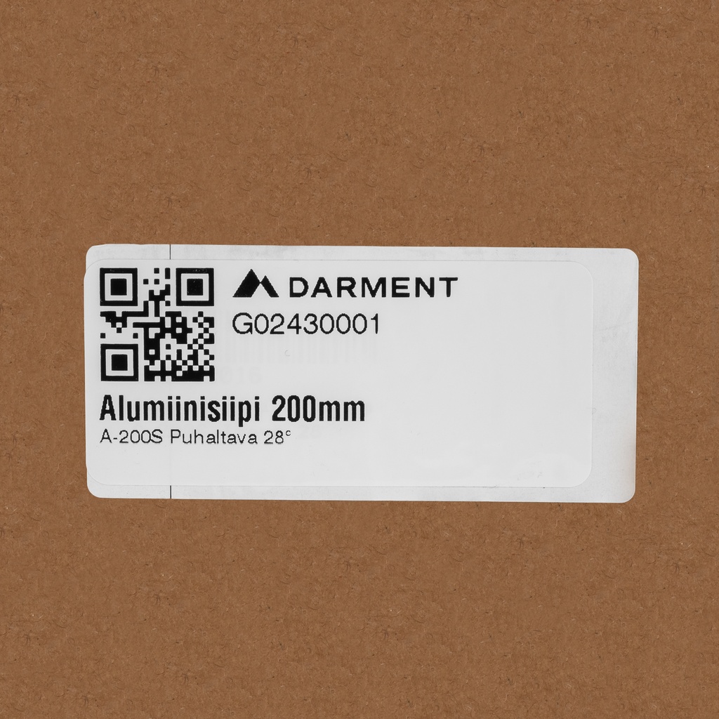 Aluminiumblade 200mm A-200S blowing 28° 