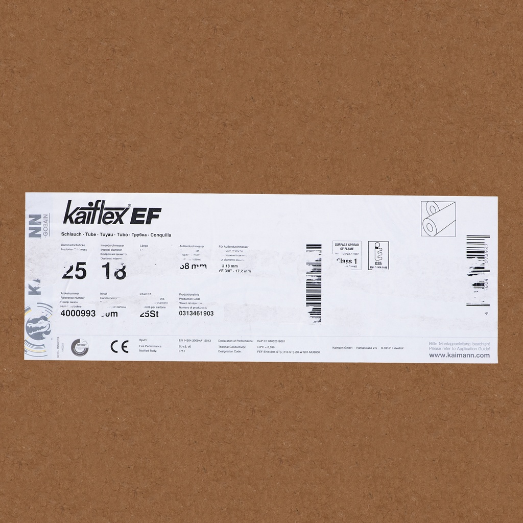 Insulation tube 25mm x 18mm (2m) 25X18mm (54)