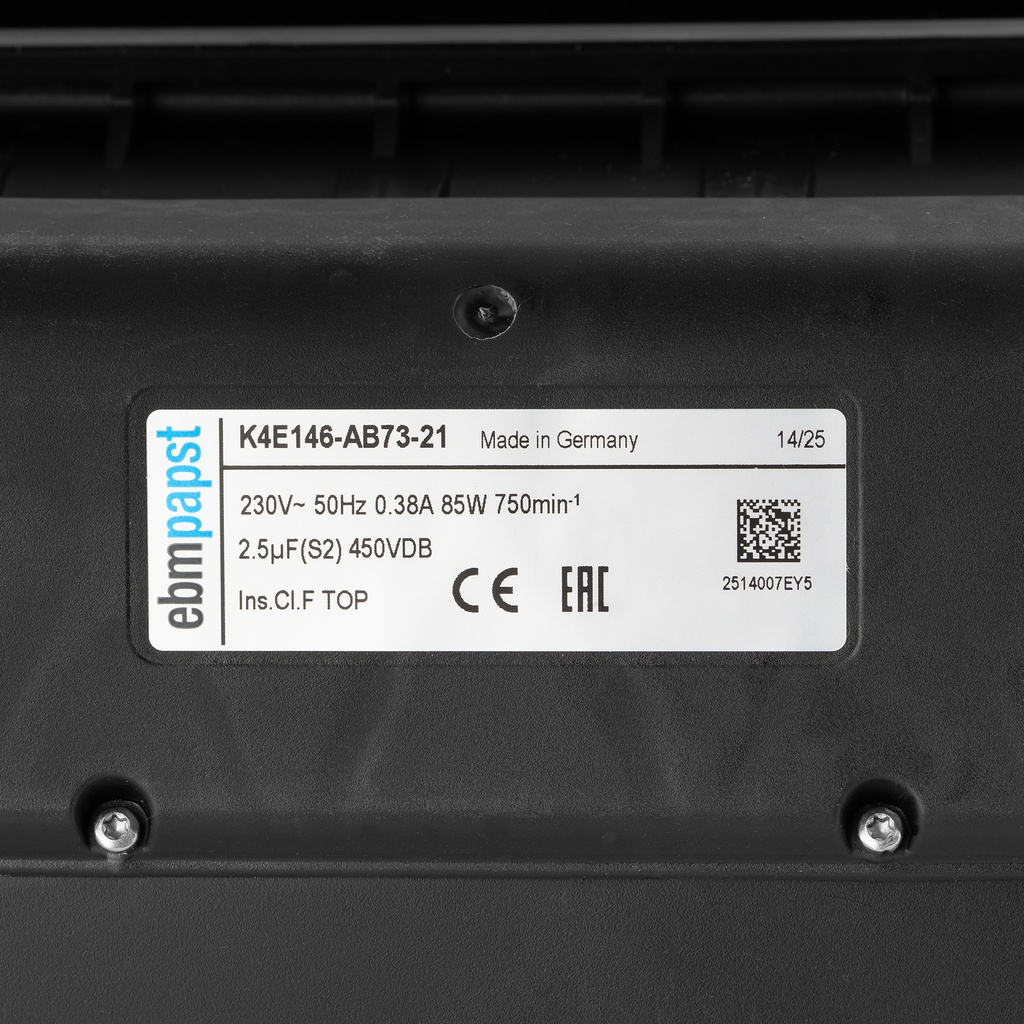 Dual centrifugal fan EBM K4E146-AB73-21, 230V, Ø fan blade: 146mm