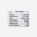 Evaporator Coolent LFJ2000X 2,30kW -8°C/dt8 R404A F/F/F 6mm electric defrost