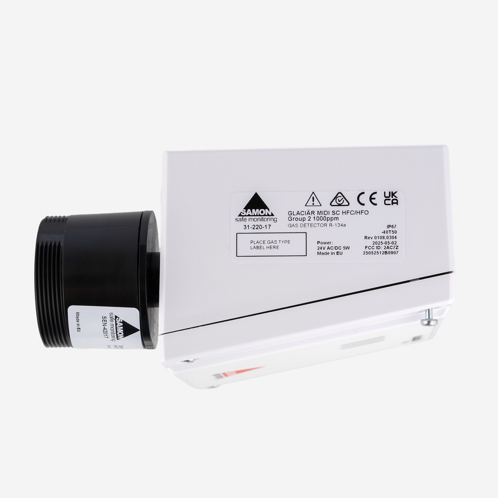 Gas detector Glaciär Midi SC HFC/HFO group 2 1000ppm 15.. 24VDC; 24VAC/DC, max. 4 W , 170mA @24VDC 31-220-17