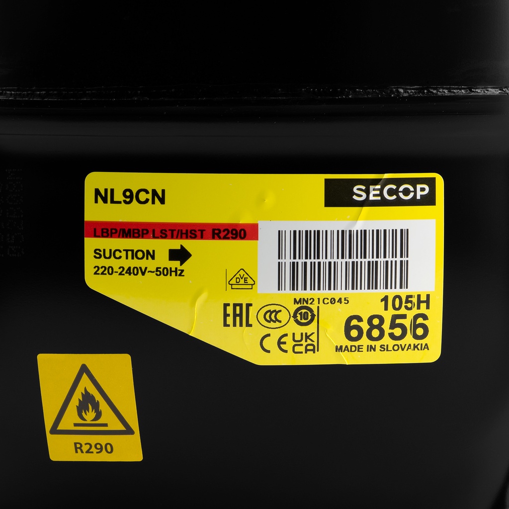 Compressor NL9CN 8,35cm³ R290 LBP 230V CSIR