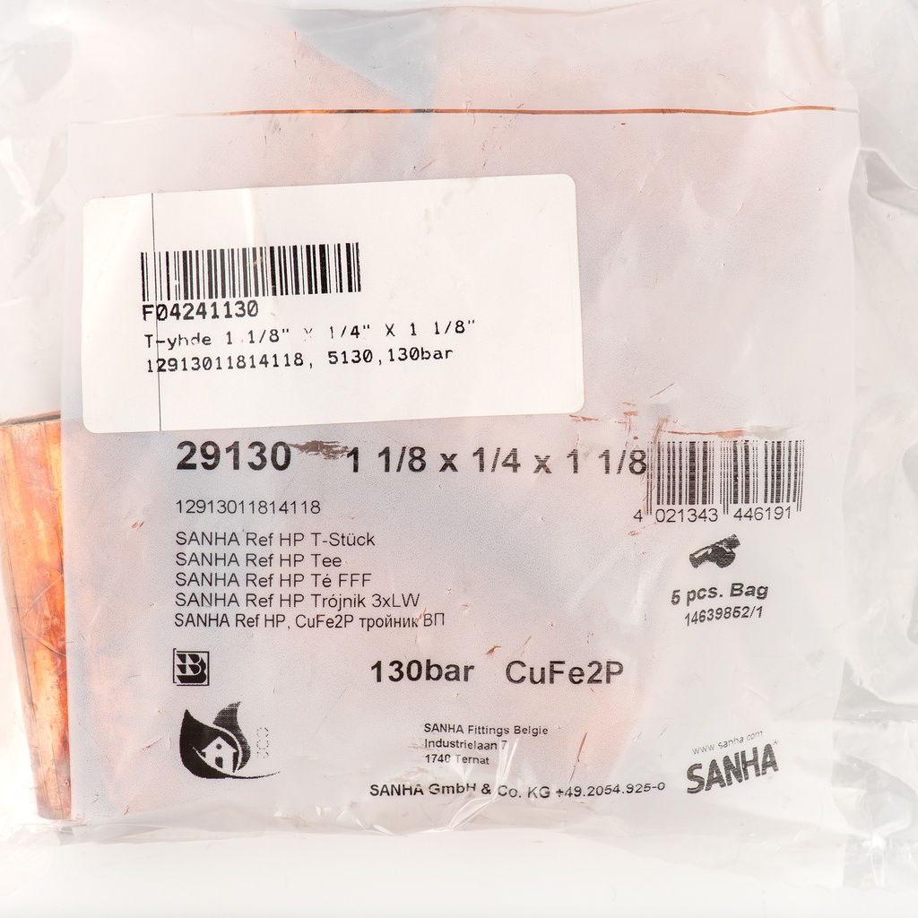 Ref hp tee 1 1/8"x1/4"x1 1/8"    12913011814118, 9149752