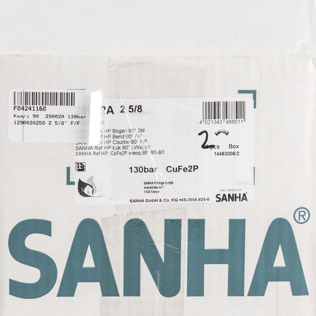 Ref HP Bend 90°, 129002A258