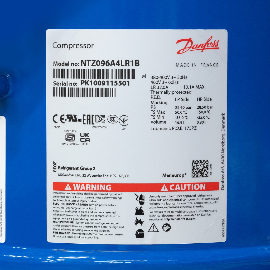 Compressor NTZ96-4B (NTZ096A4LR1B) 96,00cm³ 400V