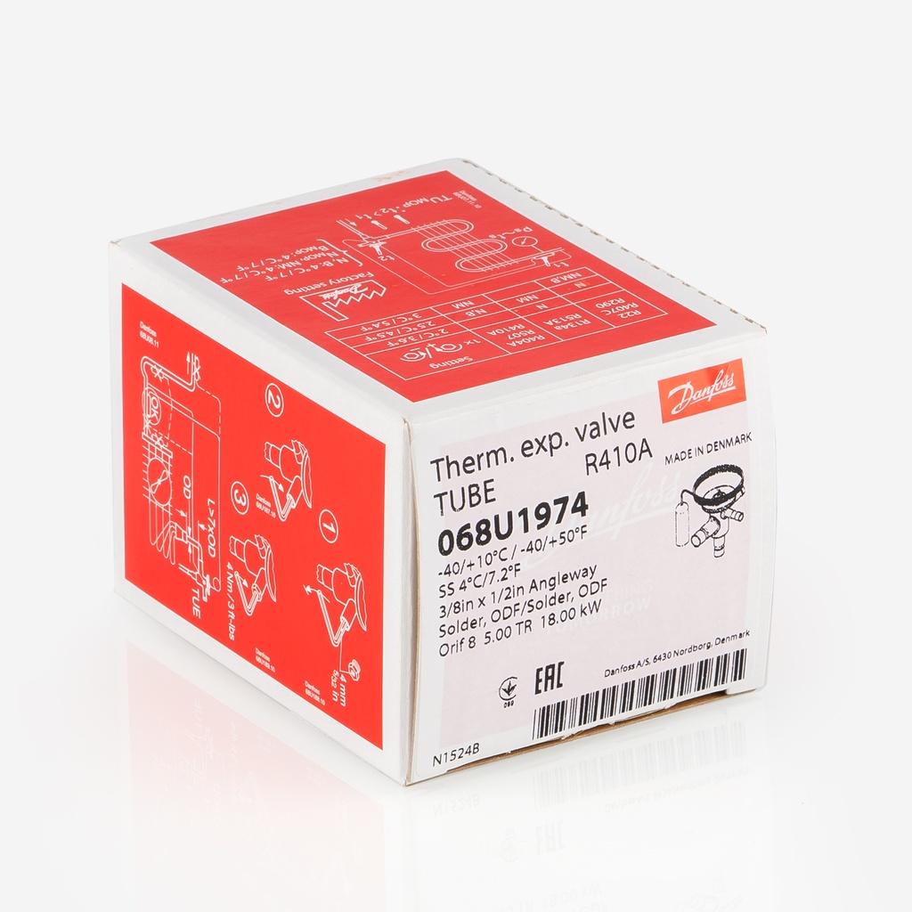 Paisuntaventtiili Danfoss  068U1974 TUBE 8 R410A 