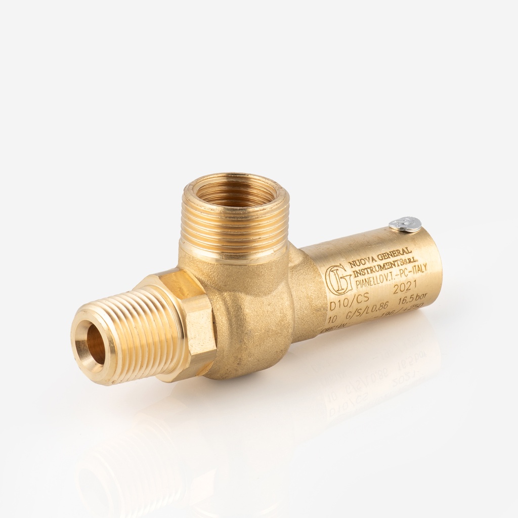 Safety valve D10/CS 1/2"NPT - 3/4"G 16,5bar
