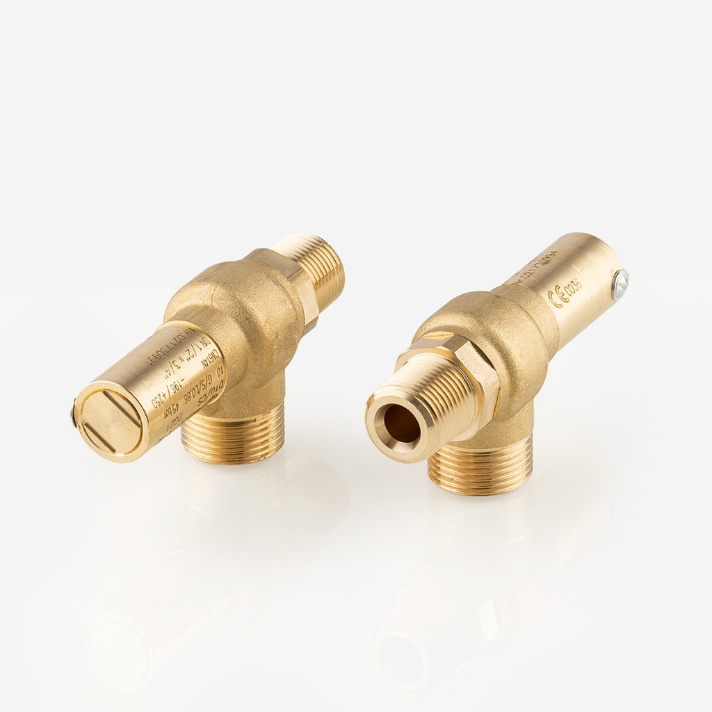 Varoventtiili D10/CS 1/2"NPT - 3/4"G 45bar