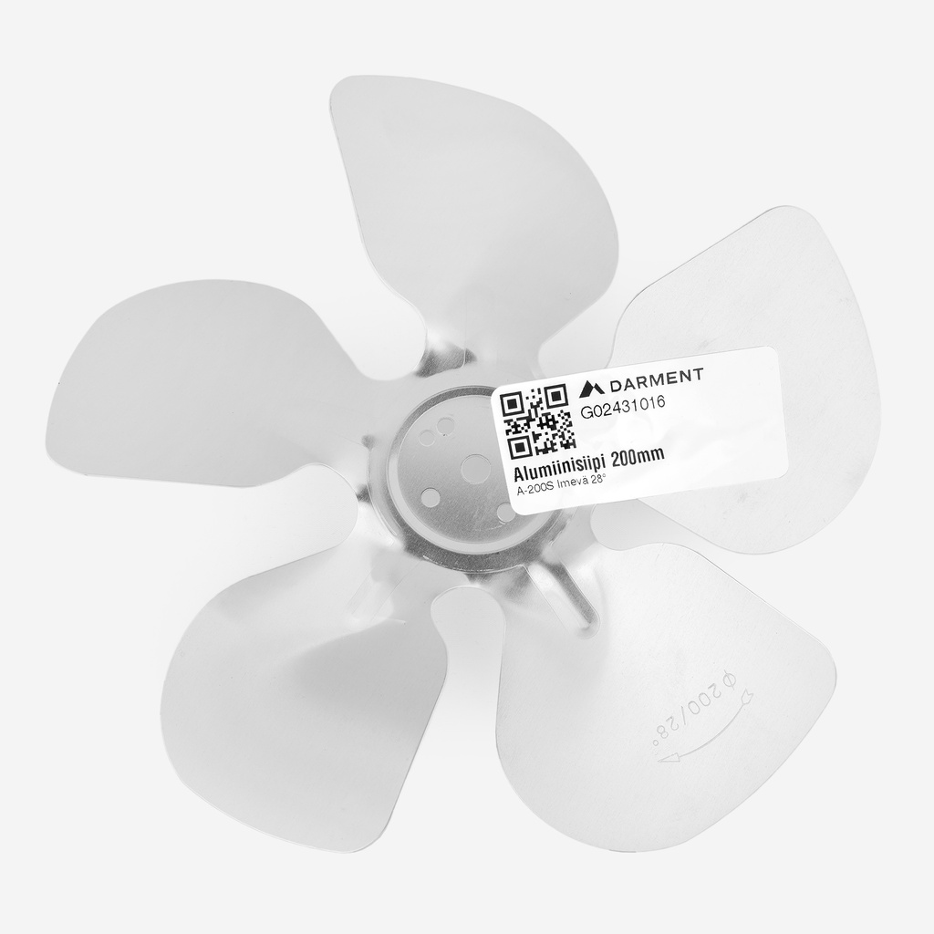 Alumiinisiipi 200mm A-200S Imevä 28°