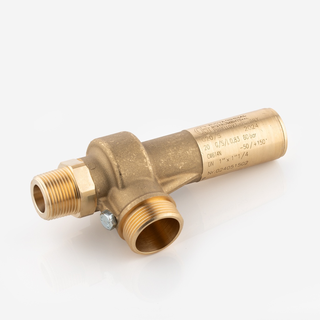Safety valve G20/S 1"NPT - 1 1/4"G 60bar Co2