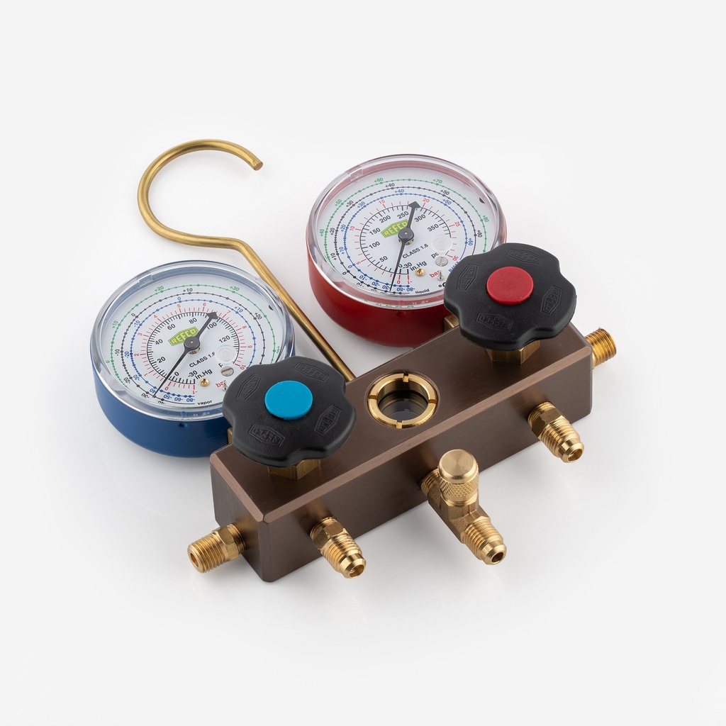 Manifold Refco 2-way R407C, R134A, R404A