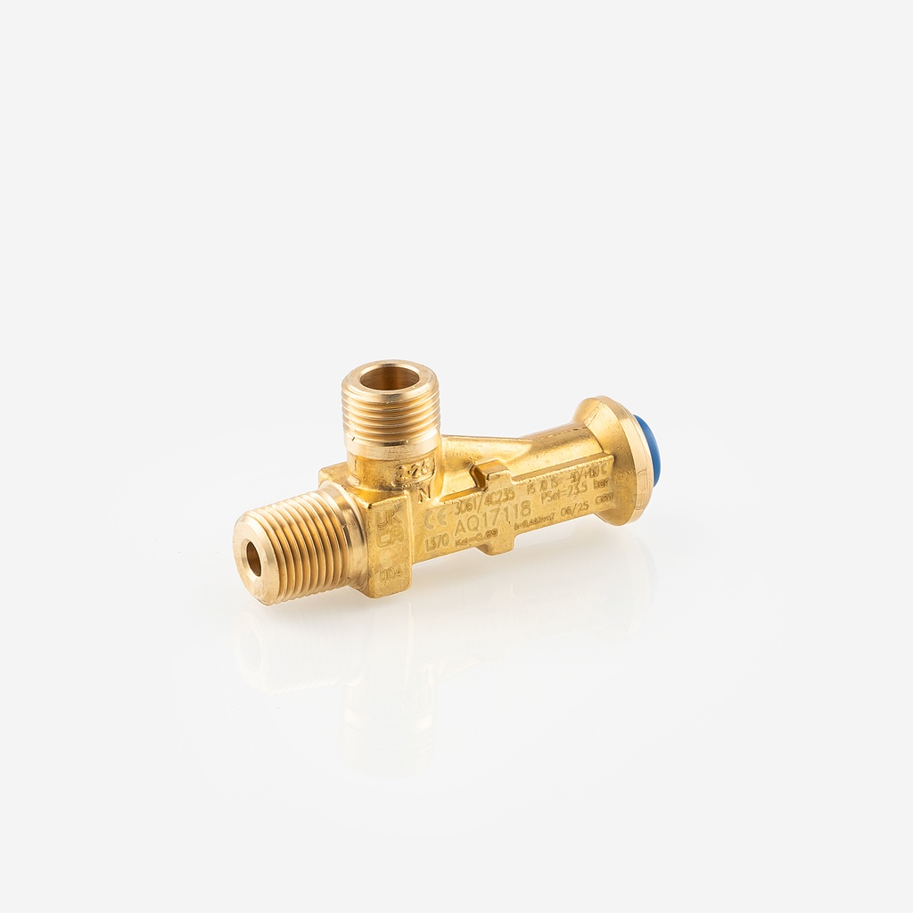Safety Valve polyhedra 3061/4C235 1/2"NPT x G1/2" Pset=23,5bar