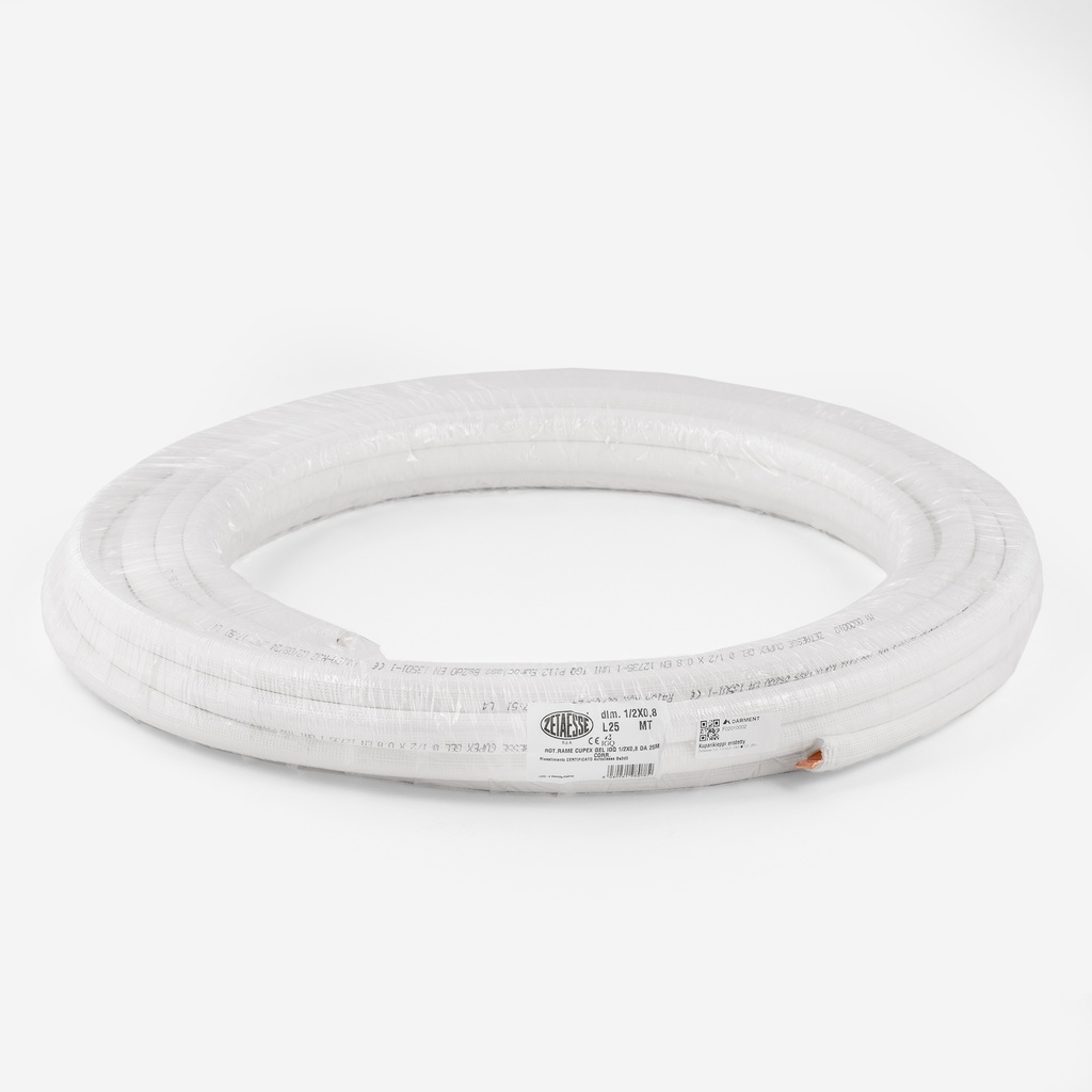 Insulated copper pipe Zetaesse 1/2" 1/2"x0.8 -25m, 9mm insulation