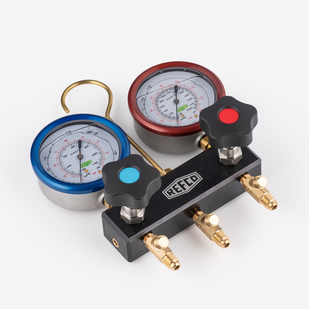 Manifold Refco R744 (Co2) M2-3-DELUXE-DS-R744-TC + hoses (4688878)