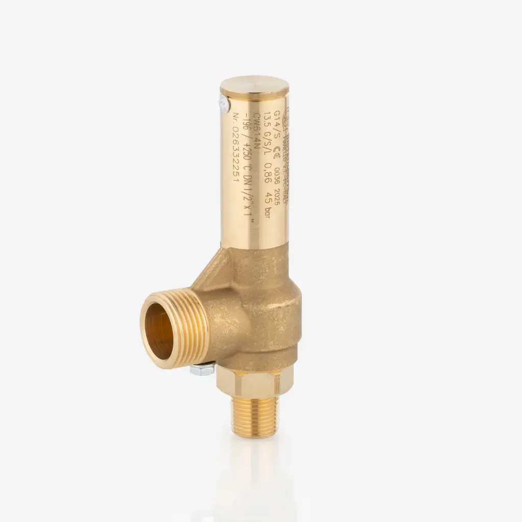 Varoventtiili G14/S 1/2"NPT - 1"G 45bar