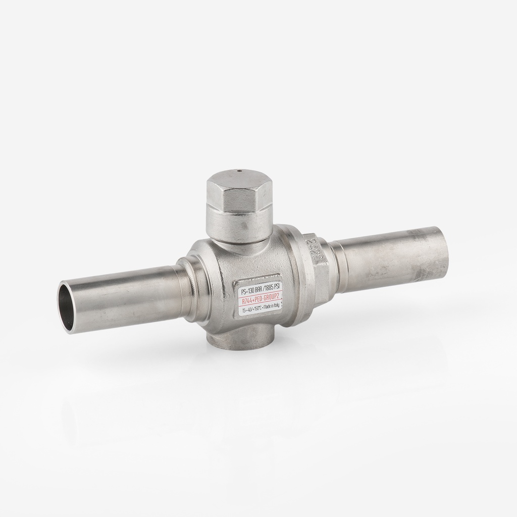 BV21KD20X0000 ball valve 2-way for R744 K-type DN20 with OD stainless steel connections 