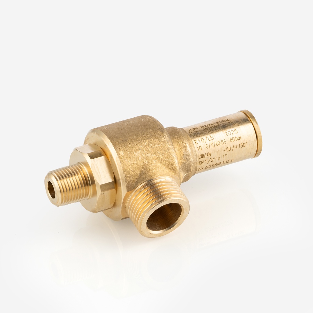 Safety valve E10/LS 60 bar  1/2" NPT G.1"