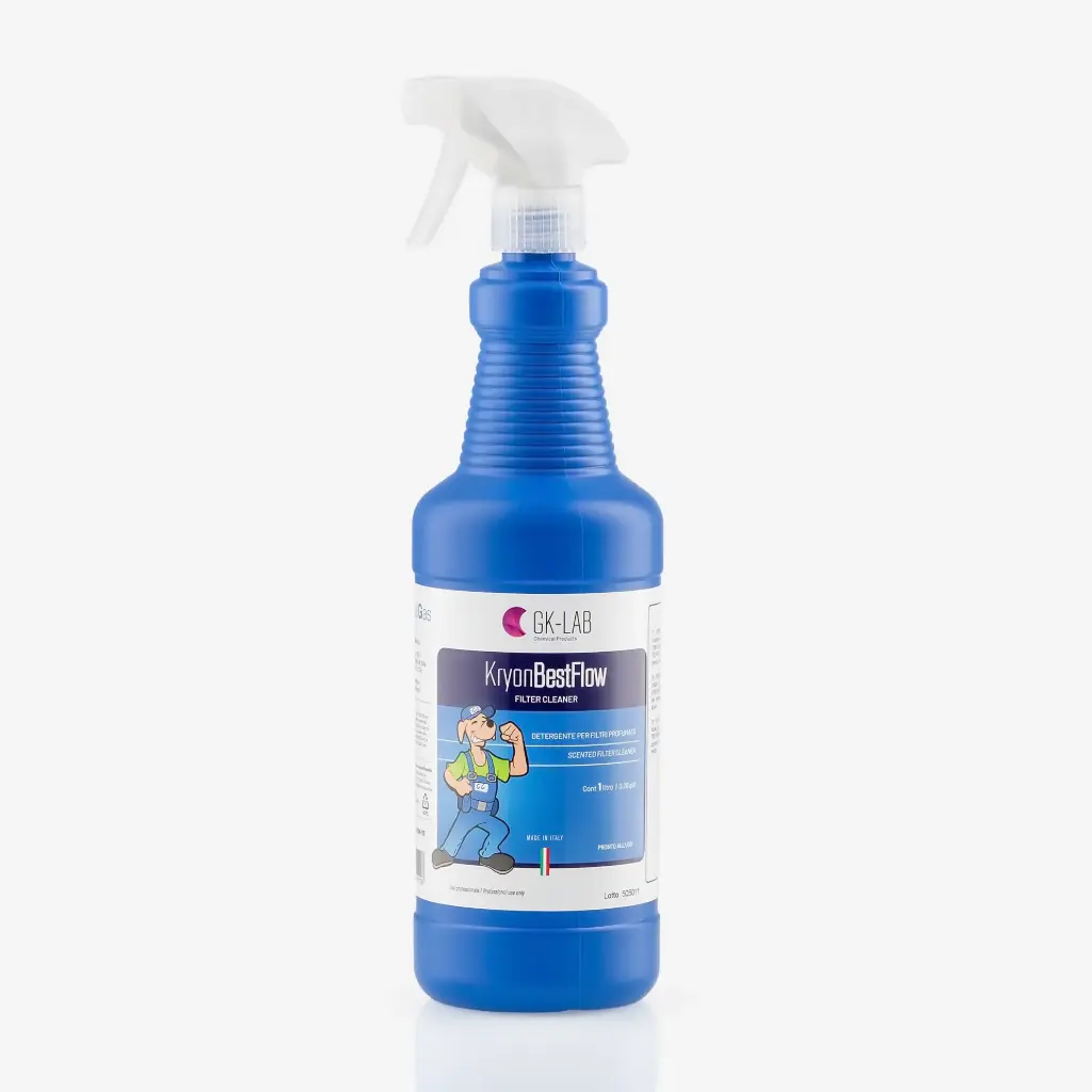 GK-Lab Kryon BestFlowFilter - Suihkepuhdistusaine sisäyksiköille 360° annostelijalla - 1 litra