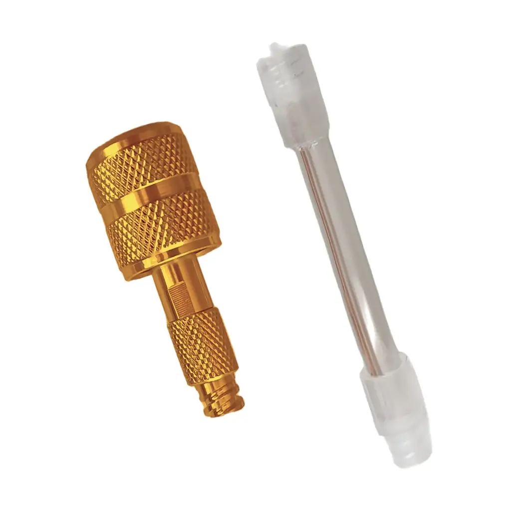 SMART HVACR 5/16"connector with flexible plastic extension, suitable for use with 8 ml syringes and cartridges.