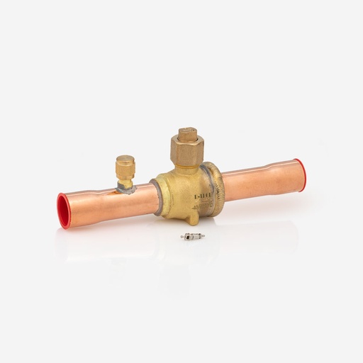 [D03011021] Ball valve ODS 22mm with schrade 601017689 45bar HFC/CO2