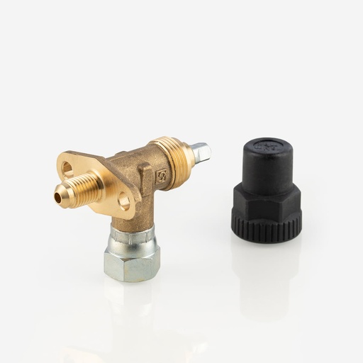[D03031006] Valve with screw shutter 8321/22 1/4" SAE-M, 1/4" SAE-F  