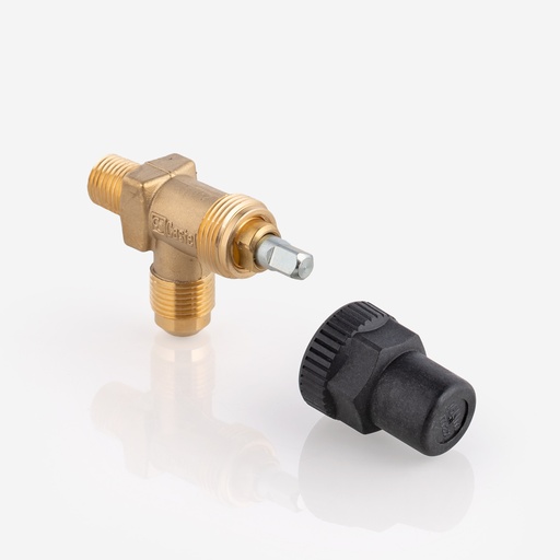 [D03031125] Valve with screw shutter 6110/32 3/8" SAE-M, 1/4" NPT-M  