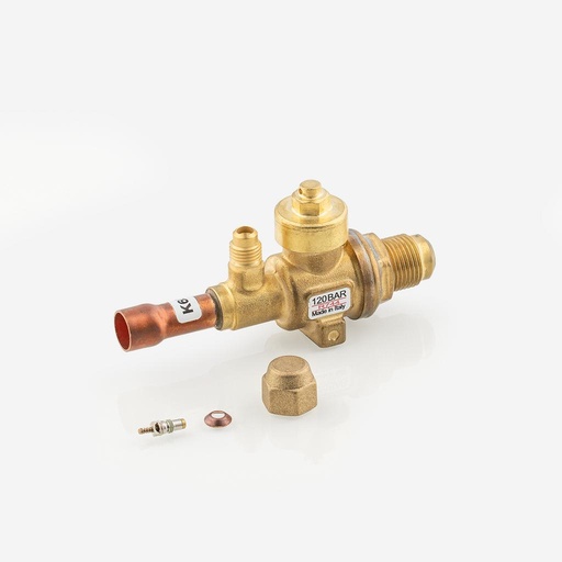 [D03251031] Palloventtiili 1/2"-ODS 1/2"-SAE REF1.1.S.A.K12.2.F12 CO2 K65+hy 