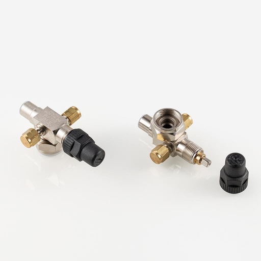 [D16041020] Rotalock valve 1" - 1/2" ODS + 2x1/4" SAE