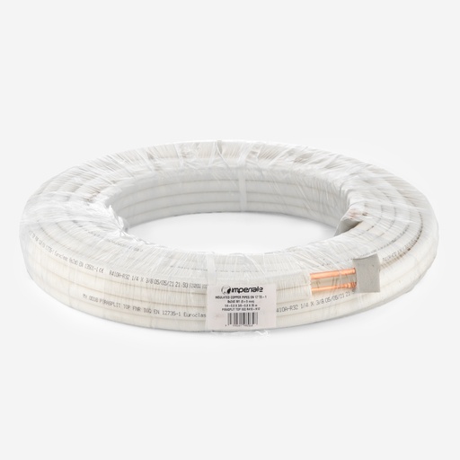 [F02011007] Kaksoiskuparikieppi eristetty 1/4"-3/8" -20m AP-23