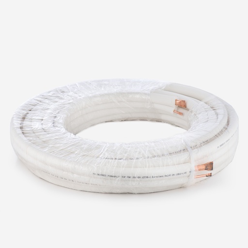 [F02011009] Kaksoiskuparikieppi eristetty 1/4"-5/8" -20m AP-25