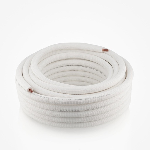 [F02011013] Insulated copper pipe -25m 1/4"X0.8 Insulated-25m
