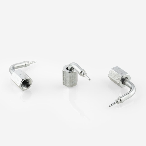 [F12011021] Kulmaliitin laippamutterilla RF0011 1/4" 90° (DN2)