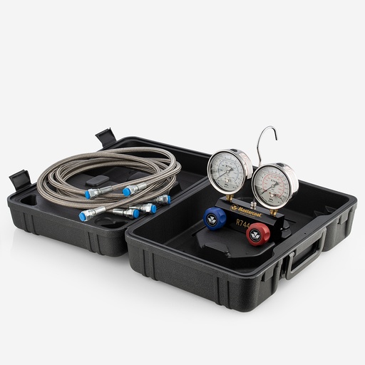 [J02031037] Mittarisarja Mastercool Co2 3x1/4"SAE, 100/160bar +letkut |55661