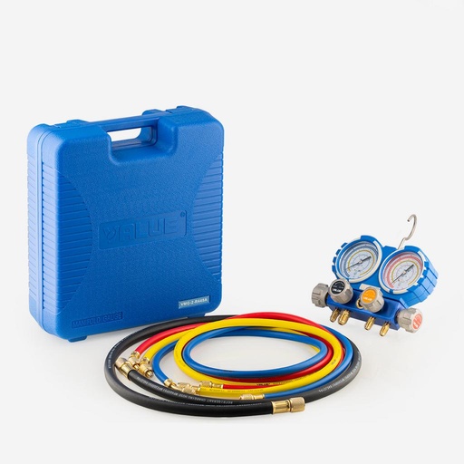 [J02051004] Manifold 4-way + hoses (3x1/4, 1x3/8)1,5m VMG-4-R449   