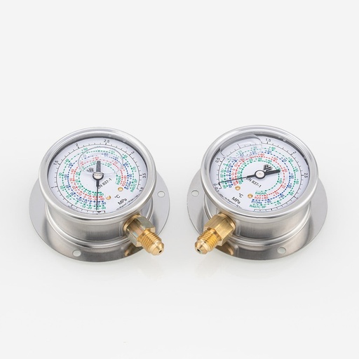 [J05031014] Korkeapaine mittari 1/4" SAE Konepukkiin R404a,134a,407c,R22 