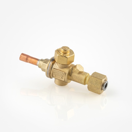 [D03021039] 2-Tie palloventtiili Co2 140bar 3/8" GAS/F - 3/8" ODS K65