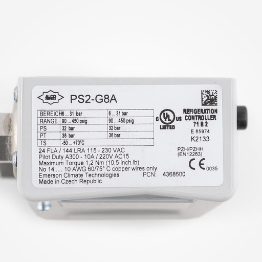 [E02031008] Pressure switch Alco PS2-G8A (6 - 31 / 6 - 31 bar) manual