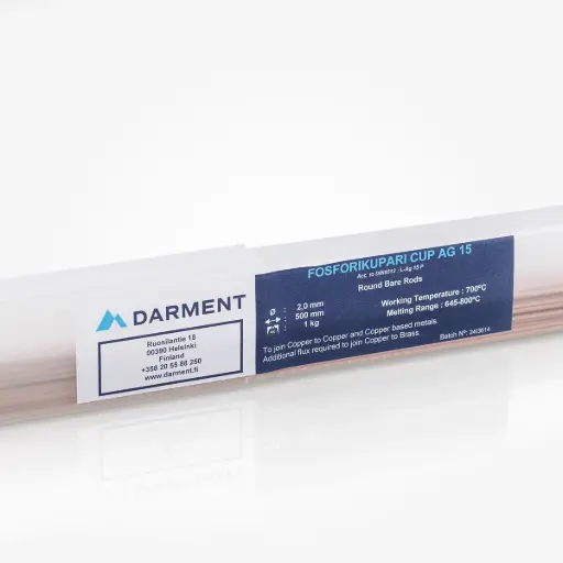 [H04011012] Phosphorus Copper AG 15 1Kg DIA 2,0 X 500mm trans.plast 