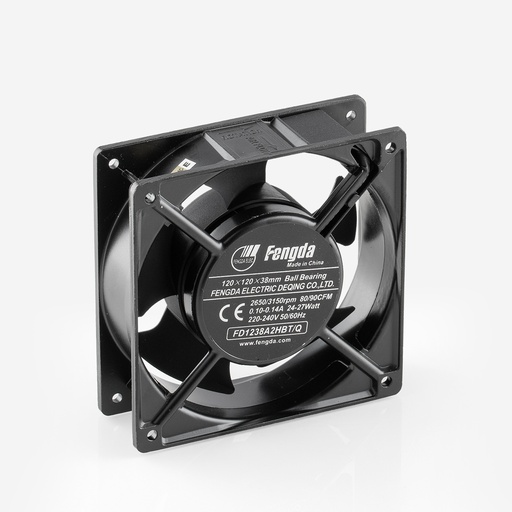 [G02061020] Aksiaalipuhallin liittimellä 230V,2650rpm,120x120x38mm