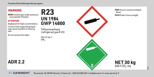 Refrigerant R23 (28kg)