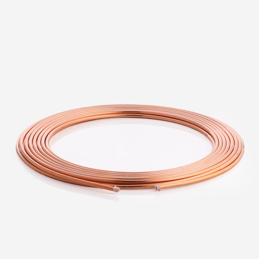 [F01010007] Copper Tube Coil, 1/4" (6,35) x 1mm x 15m, Green Standard, MWP 220bar