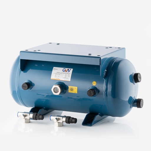 [D14010014] Horizontal Liquid Receiver, 33bar, 16litres, baseplate