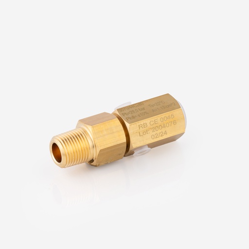 [D15010017] Bursting disc 1/2"-NPT 1/2"-SAE 3070/44C280 28bar 