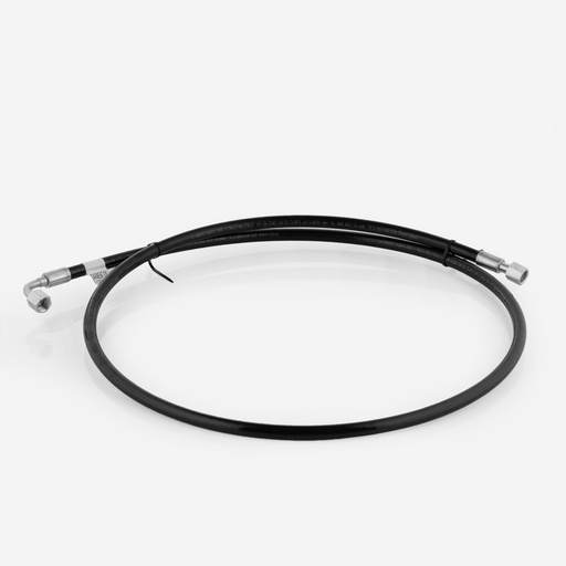 [F12010011] 3/8" hose 071/07, 2000 mm lenght, straight fitting 3/8" FSAE - 90° female fitting 3/8" FSAE