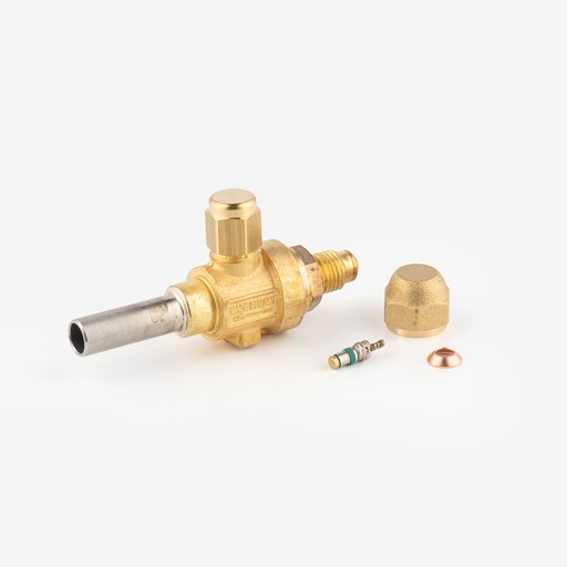 [D03250006] BV21Z010XS100 ball valve 2-way for R744 Z-type 10mm with OD stainless steel, SAE 1/4 in connections